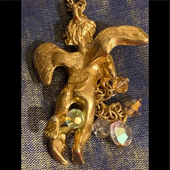 Kirks Folly Angel, Rhinestones, & Charms Necklace - Picture 6 of 12